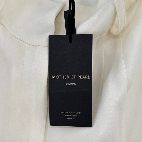 NWT Mother Of Pearl SS20 Ivory Cream "Iona" Wide Leg Belted Pants sz N/A - Picture 6 of 10